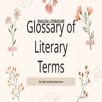 Glossary of literary terms for literature