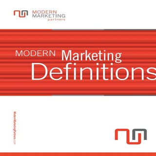 Glossary of Modern Marketing Defini...