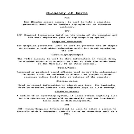 Glossary of terms | PDF