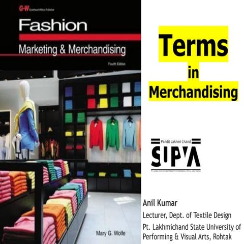 Terms use  in Fashion Merchandising