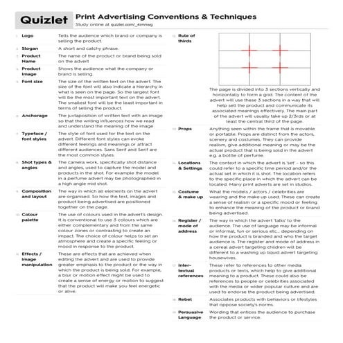 Glossary terms and definitions for ad conventions and techniques