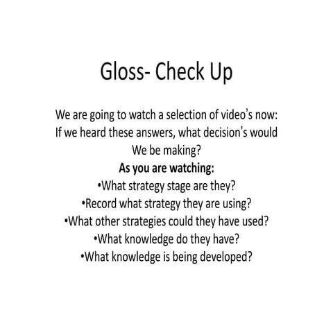 Gloss maths meeting T2 W3 2012