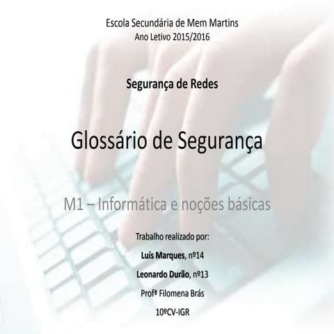 Glossário de segurança