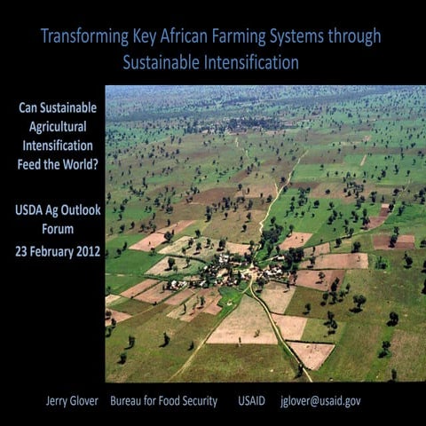 Glover   transforming key african farming systems through sustainable intensi...
