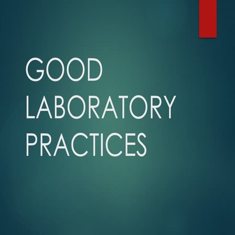 Good Laboratory Practice in Quality control lab