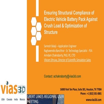 Structural Compliance of Electric Vehicle Battery Pack 