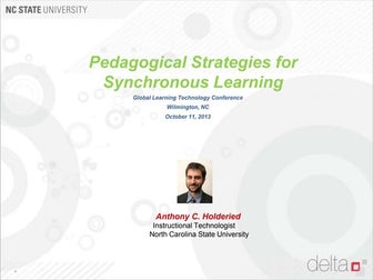 Pedagogical Strategies for Synchronous Learning