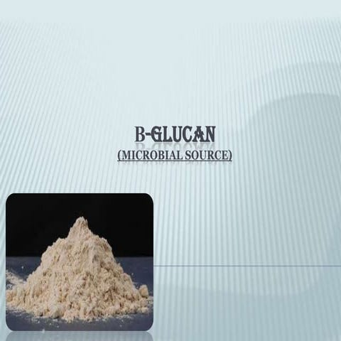 β Glucan chemistry