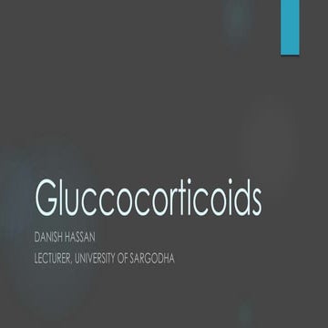Gluccocorticoids