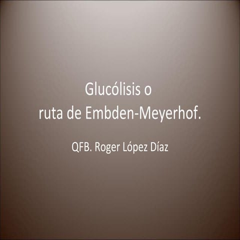 Glucolisis