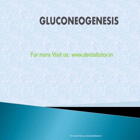 Gluconeogenesis 