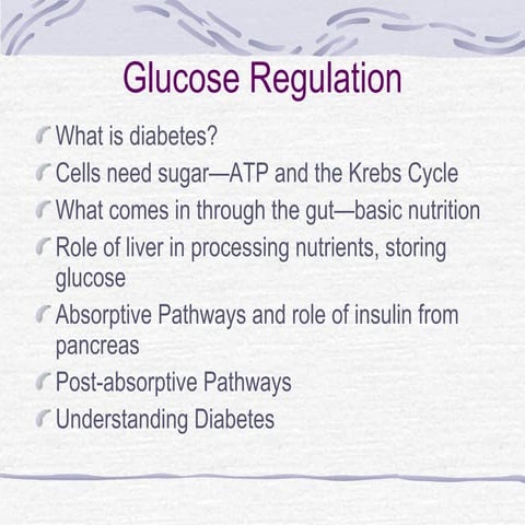 Glucose regulation pancreas liver