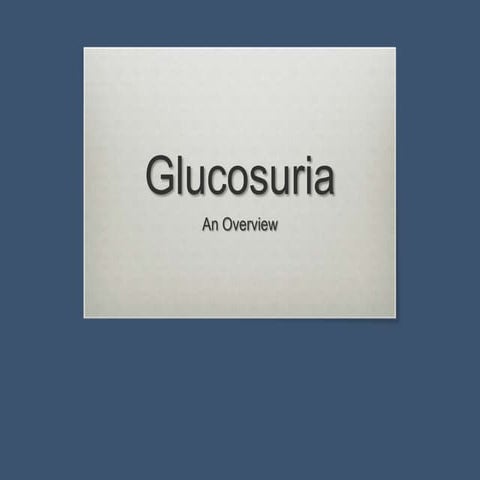 Glucosuria