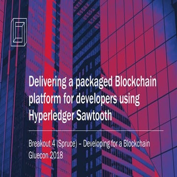 Delivering a packaged Blockchain platform for developers using Hyperledger Sa...