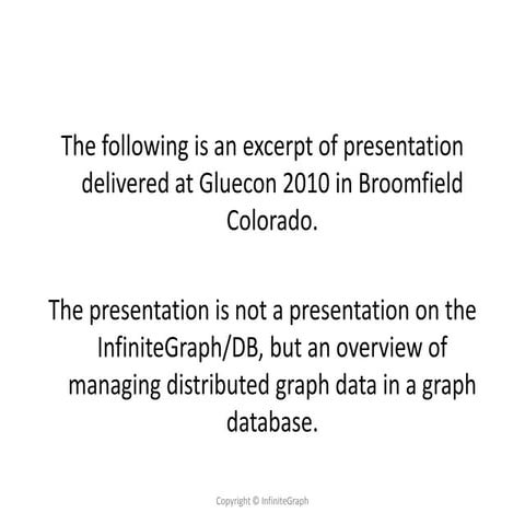 Gluecon InfiniteGraph/DB