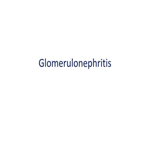 Glumeronephritis