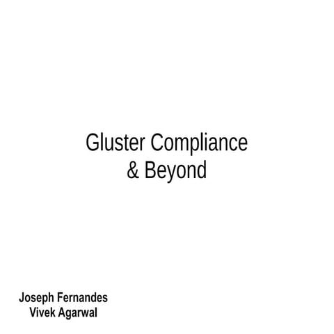 Gluster compliance | ODP