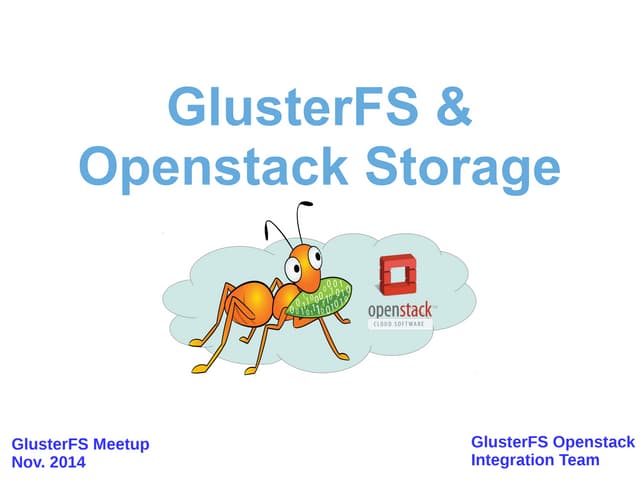 GlusterFS and Openstack Storage