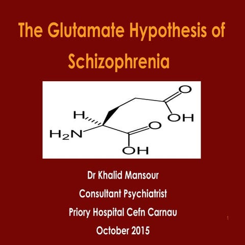 Glutamate Hypothesis of Schizophrenia