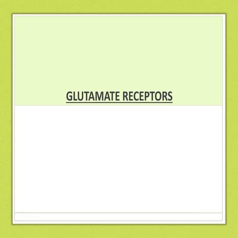 Glutamate receptors
