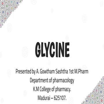 Glycine Neurotransmitter 