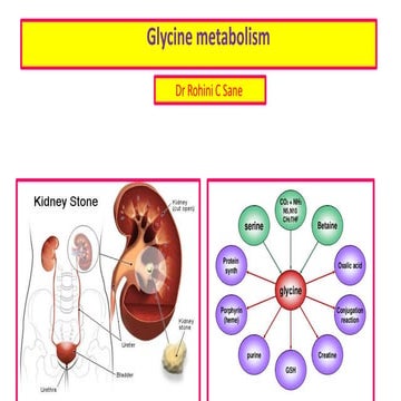 Glycine metabolism & its clinical significance 