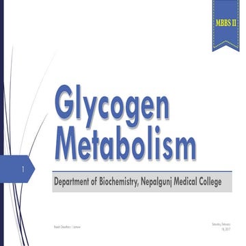 Glycogen metabolism