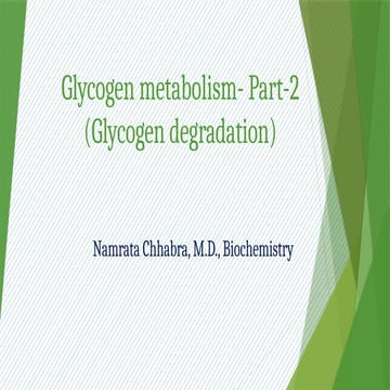 A Quick Review of Glycogen  metabolism- Part-2