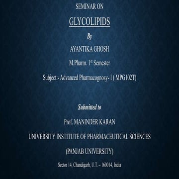 Glycolipids