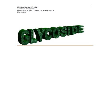Glycoside instant notes