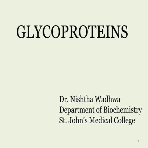 Glycoproteins