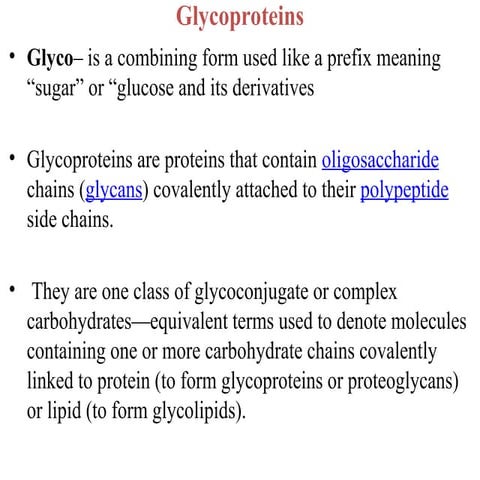 biochemistry of Glycoproteins (Class).ppt