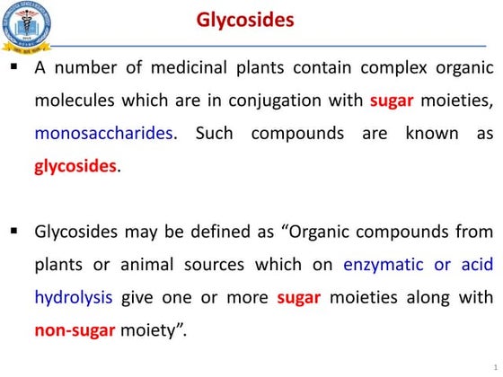 Glycosides | PPTX | Chemistry | Science