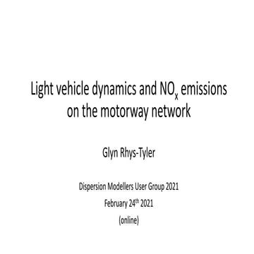 Light vehicle dynamics and NOx emissions on the motorway network