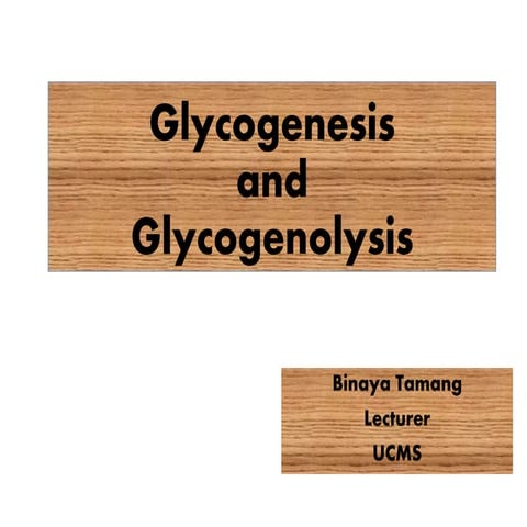 Glyogenesis and lysis pdf