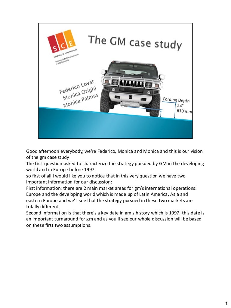 General motors case study essay picture