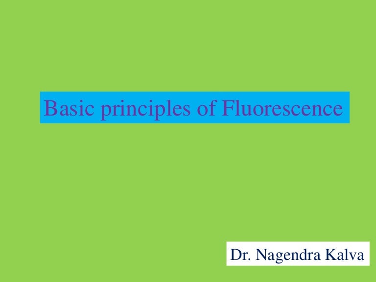 basic principles of fluorescence