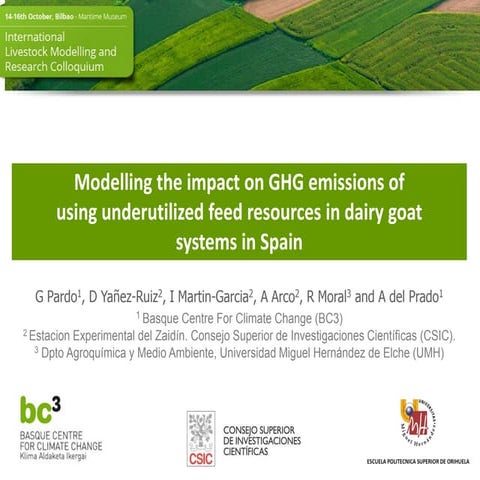 Modelling the impact on GHG emissions of using underutilized feed resources i...