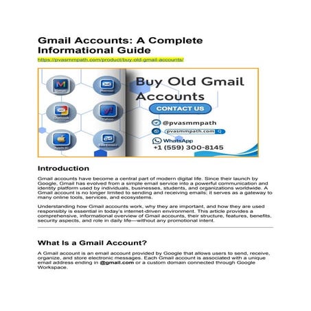 Complete Guide to Gmail Accounts: Setup, Security, Features ...