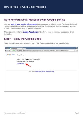 Gmail Auto-Forward with Google Scripts