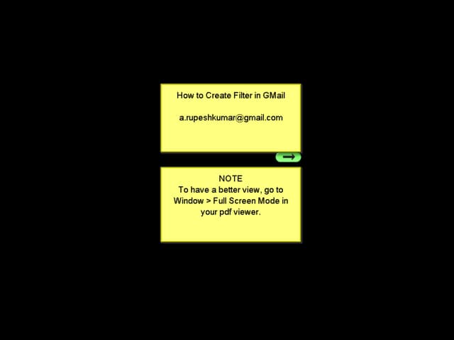 How to create a filter for mails in GMail