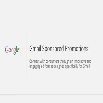 Gmail Sponsored Promotions