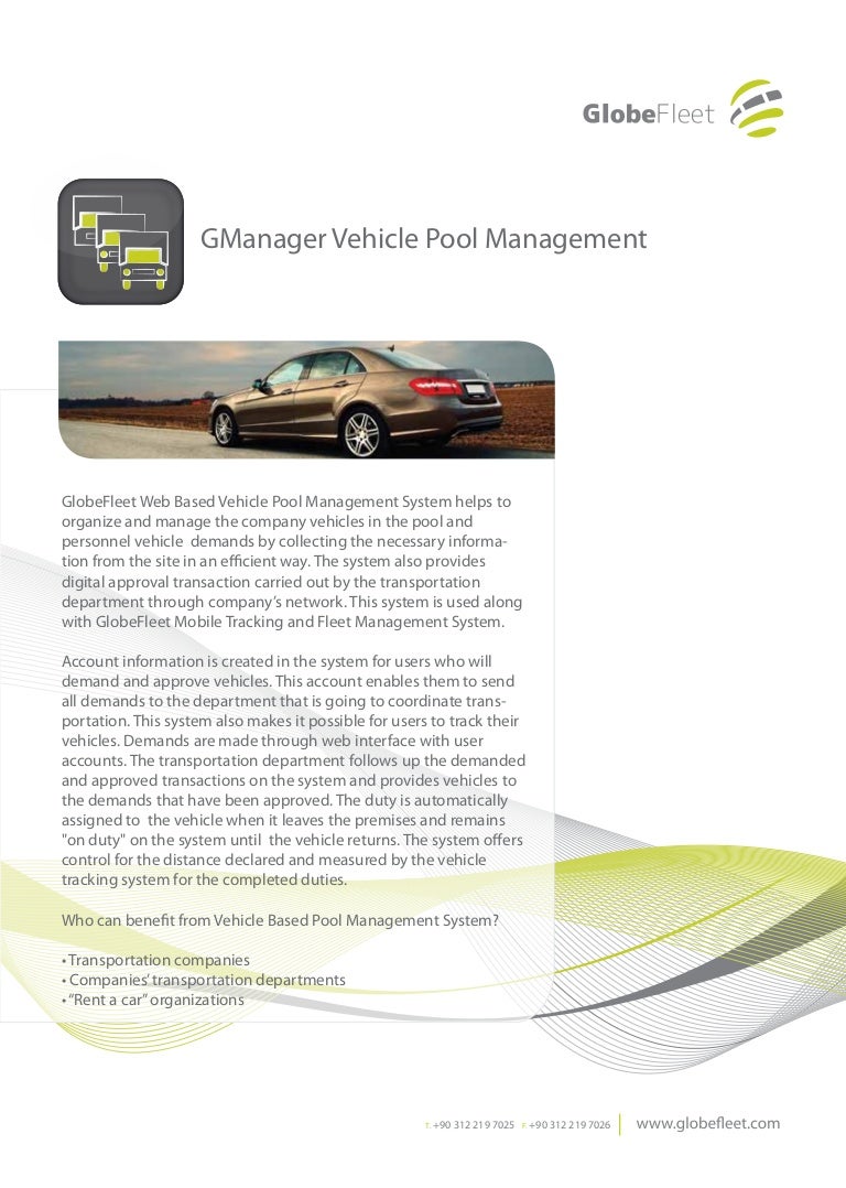 G manager vehicle pool management