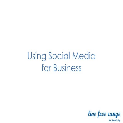 Social Media for Business