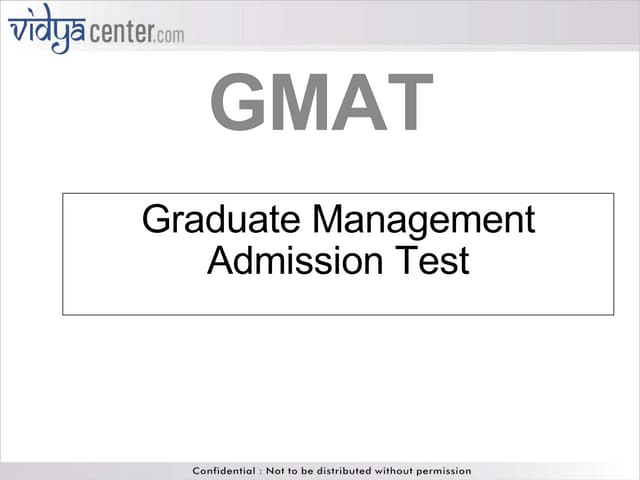 Gmat Ppt