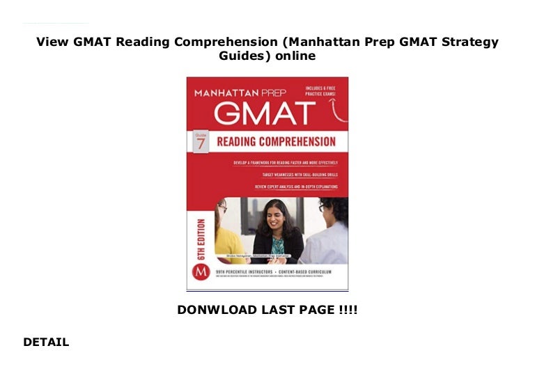 View GMAT Reading Comprehension (Manhattan Prep GMAT Strategy Guides)…