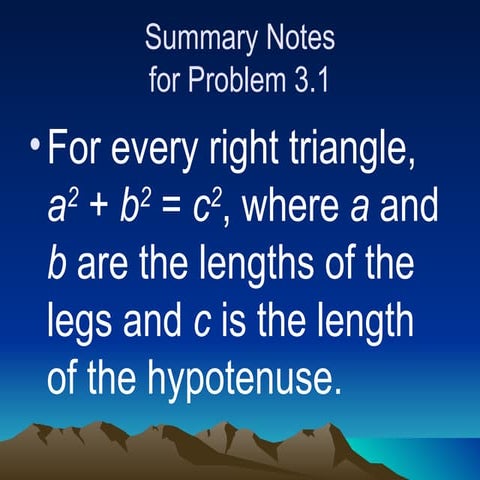Summary Notes for Problem 3.1 | PPT