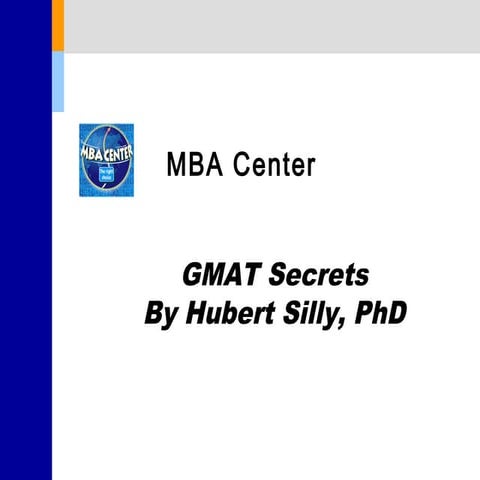 Gmat secrets