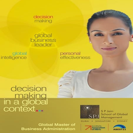 Global Master Of Business Administration School In Australia - S P Jain School