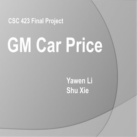 GM car value | PPTX